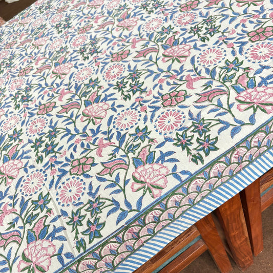 Multi-Blue Spring Cotton Table cloth