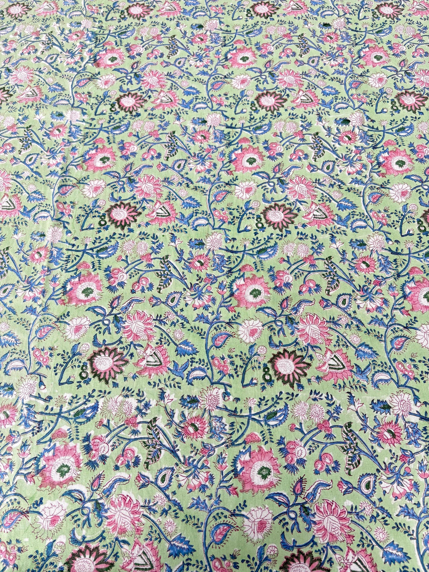 Block Print Cotton Table cloth - Multicolor Floral