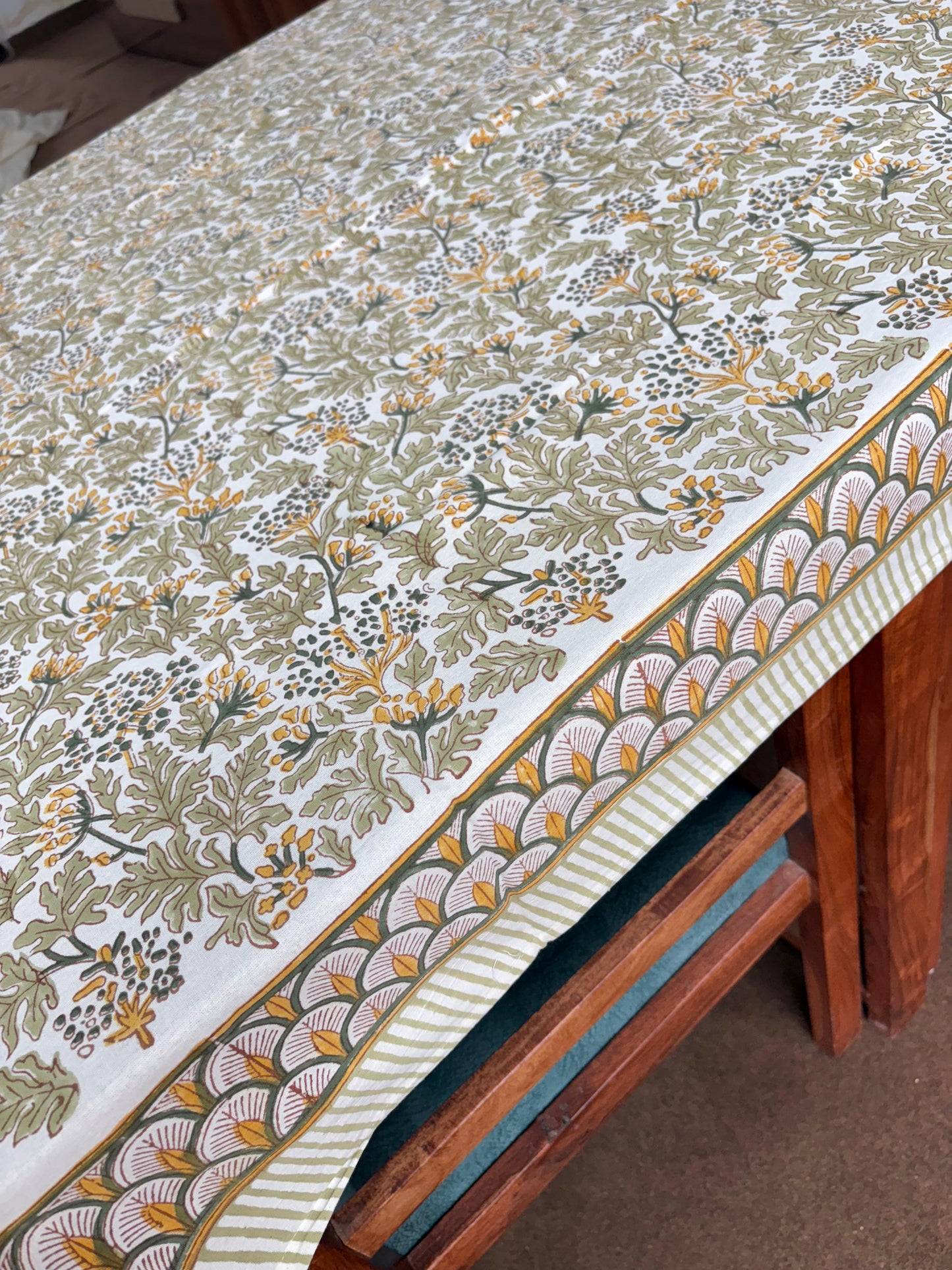 Forest Green Cotton Table Cloth