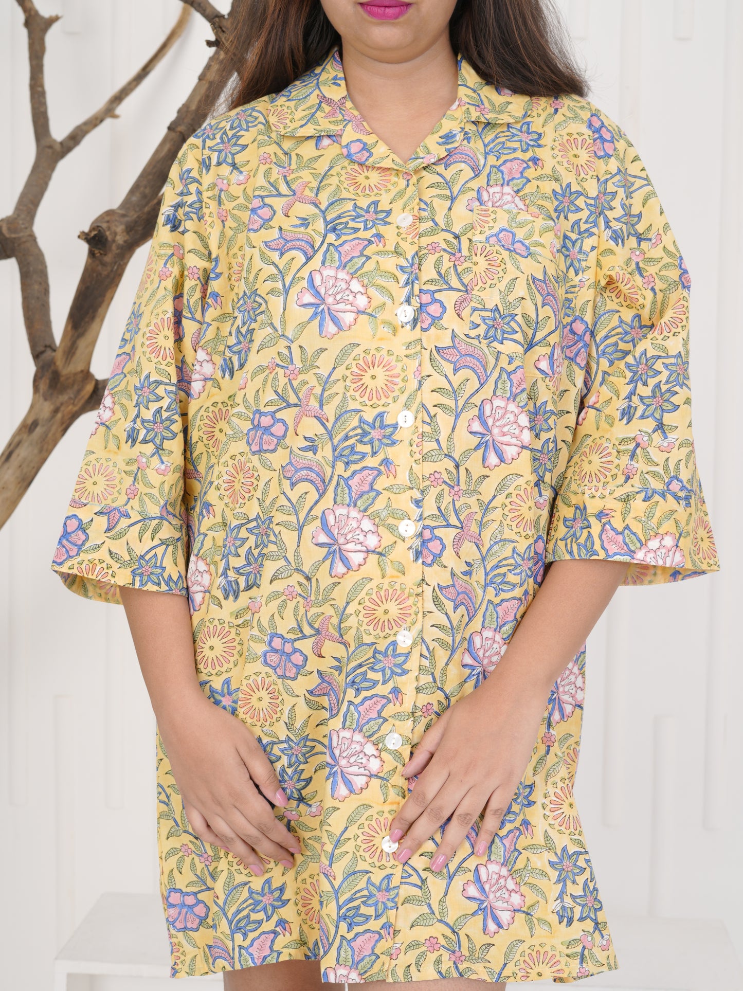 Block Print Cotton Sleep Shirts