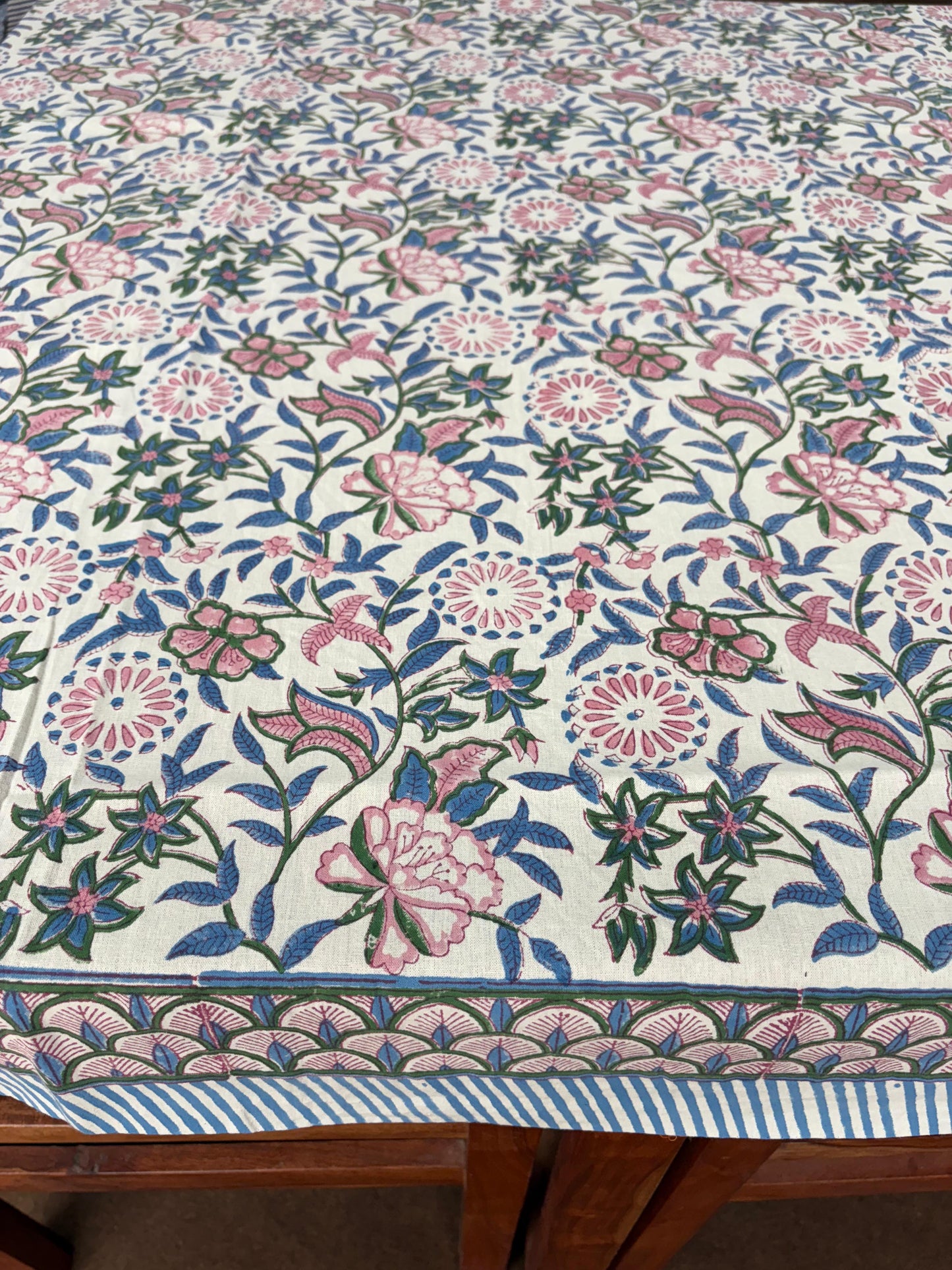 Multi-Blue Spring Cotton Table cloth