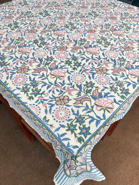 Multi-Blue Spring Cotton Table cloth
