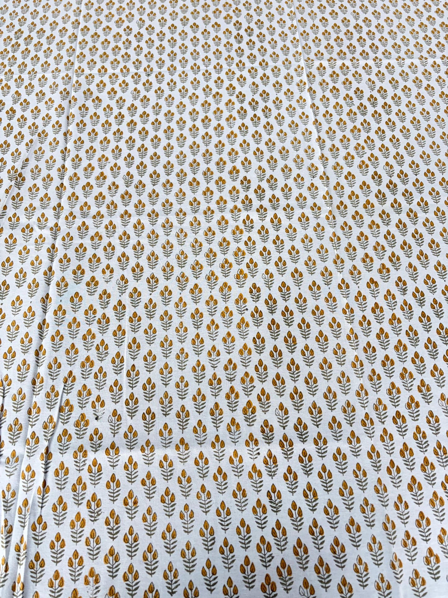 Block Print Cotton Table cloth - Monsoon Grass