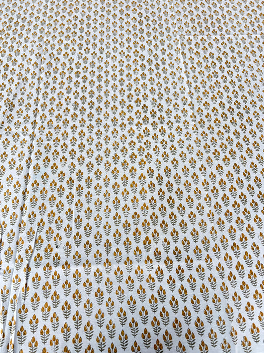 Block Print Cotton Table cloth - Monsoon Grass